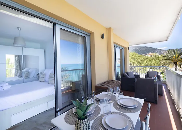 Stella Mare-vue Mer-clim-terrasse * Menton